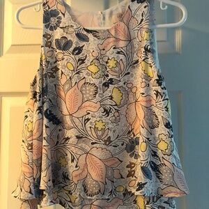 Loft blouse with hanky type hem